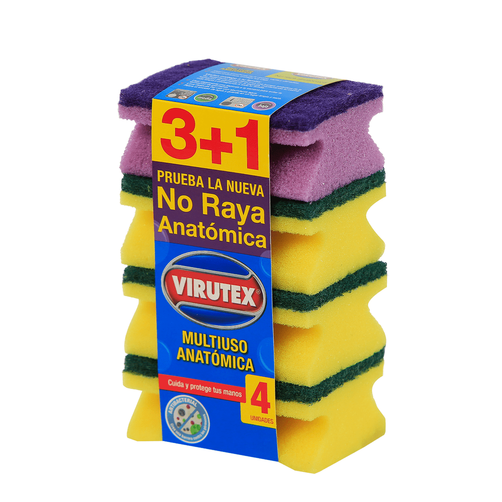 Esponja acanalada Virutex  3+1