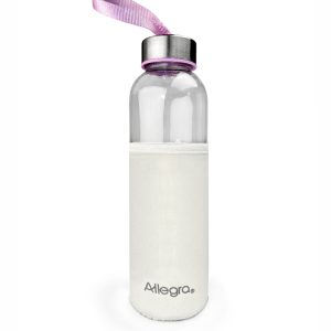 Botella de Vidrio con Funda de Color 450 cc