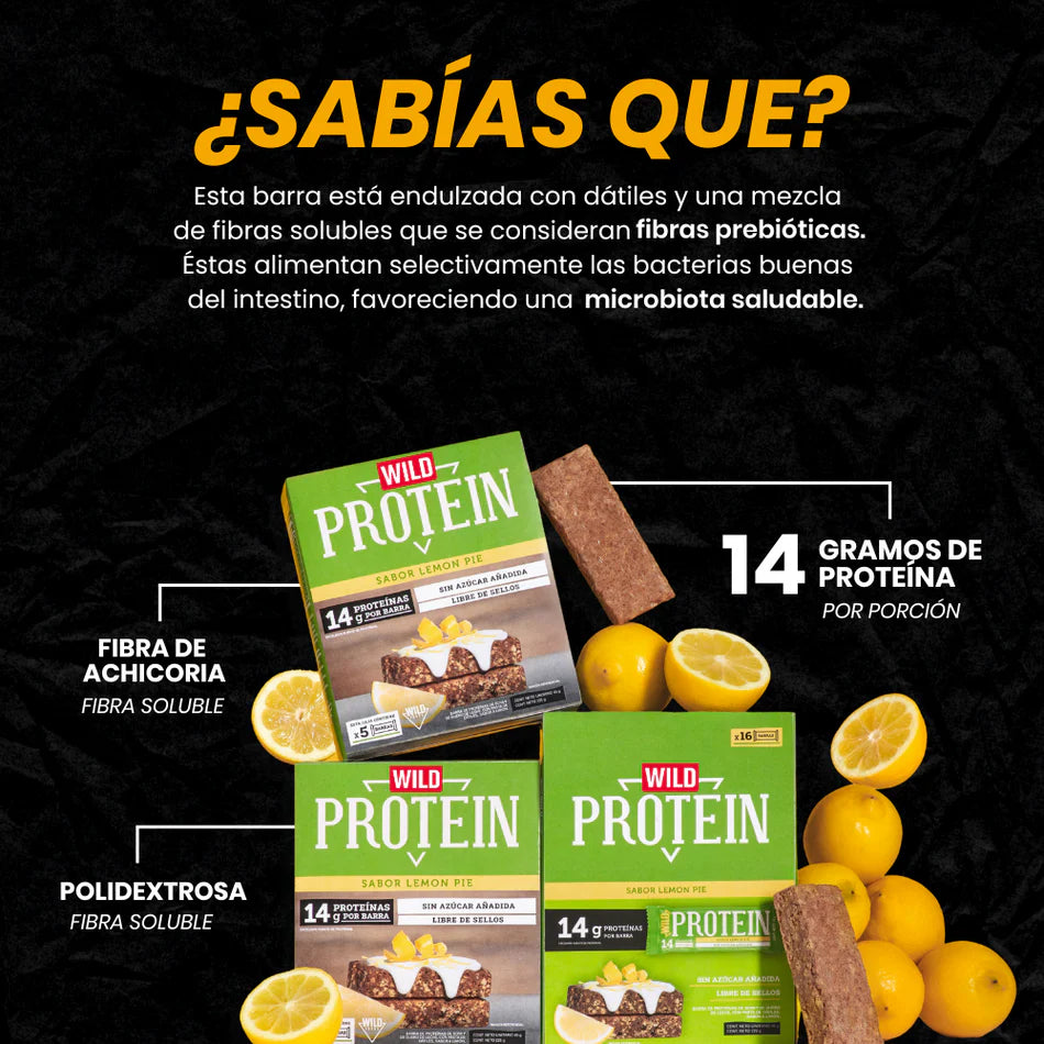 Barritas Wild Protein Lemon Pie Display 5 Unidades