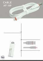 Cable AF159 Plano PVC 1m - USB(A) a Micro USB