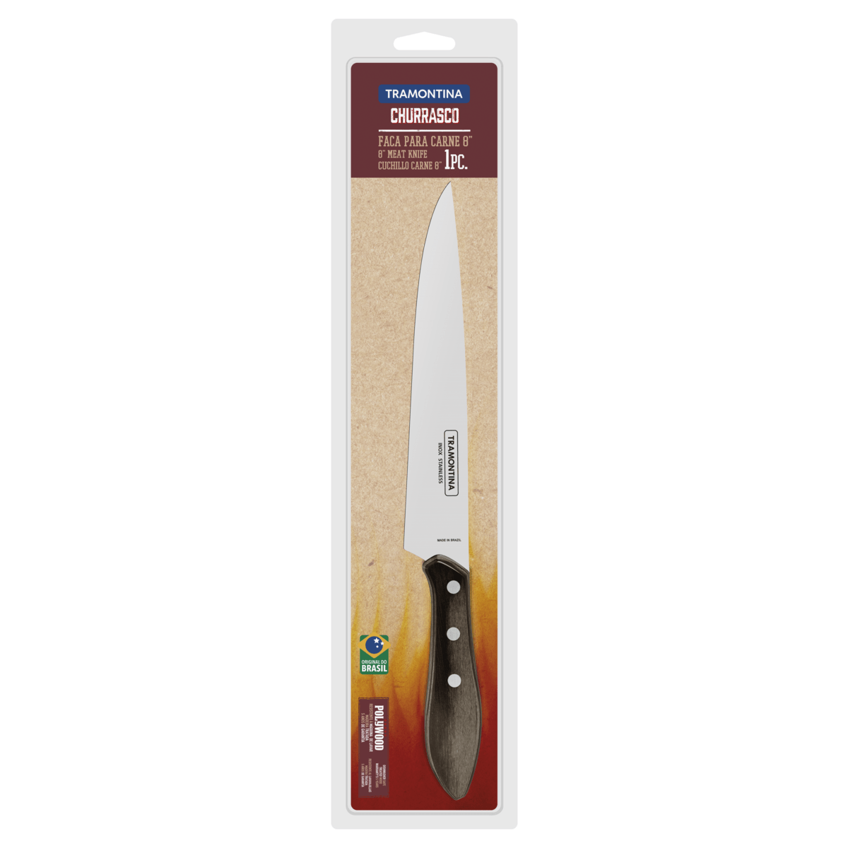Cuchillo Carne Tramontina 8'' Polywood