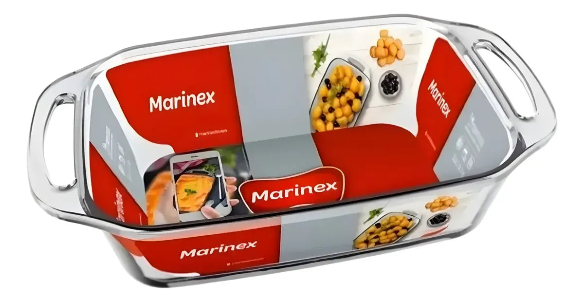 Fuente Asadera Rectangular de Vidrio Marinex 3,5 L