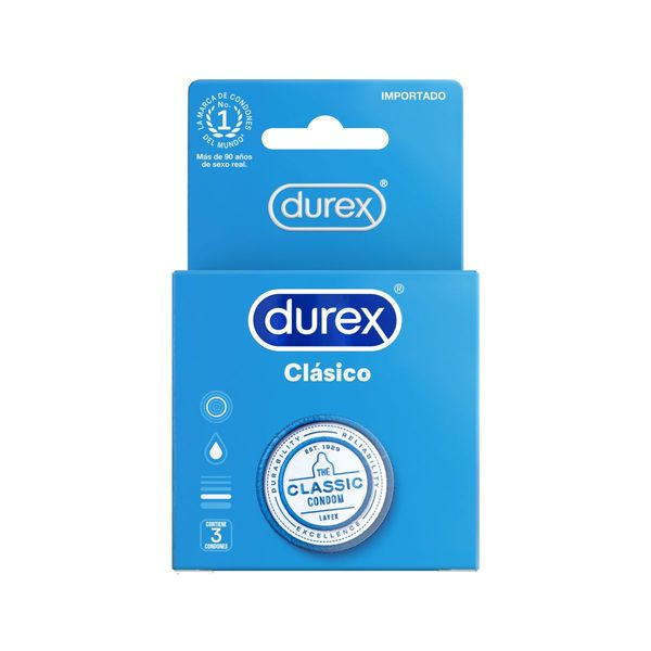 Preservativo Durex Clásico 3 unidades
