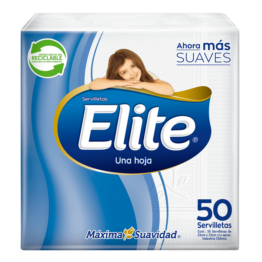 Papel Elite Servilleta Cóctel 24x24cm 50 unidades