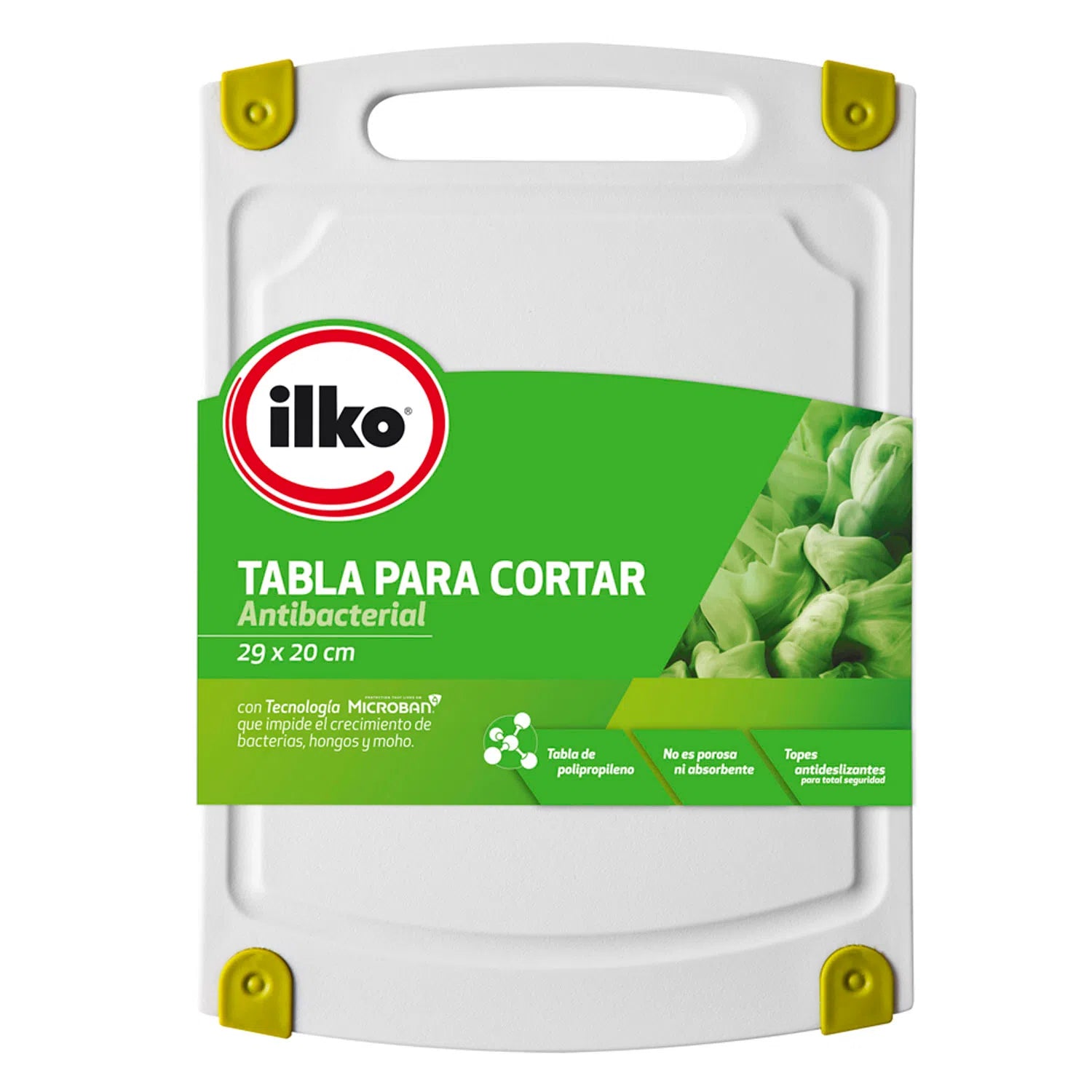 Tabla cortar antibacterial ilko 29 x 20 cm