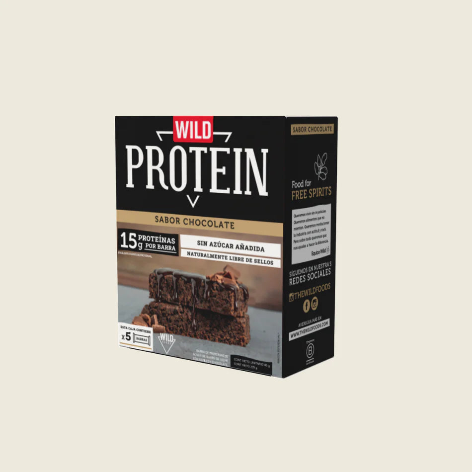 Barritas Wild Protein Chocolate Display 5 Unidades
