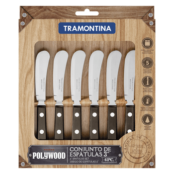 Juego de Espátulas Tramontina 3'' Polywood