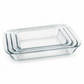 Pack 3 Fuentes Rectangulares de Vidrio Marinex