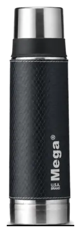 Botella Megaslim de acero con ecocuero de 470 ml